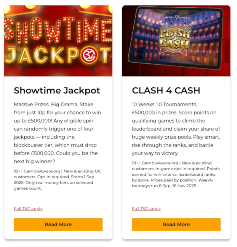 32 Red Bonus for UK Players