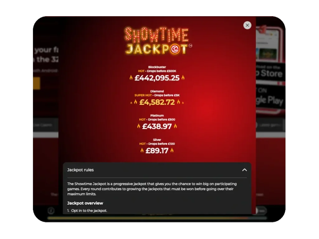 32Red Jackpot Conditions